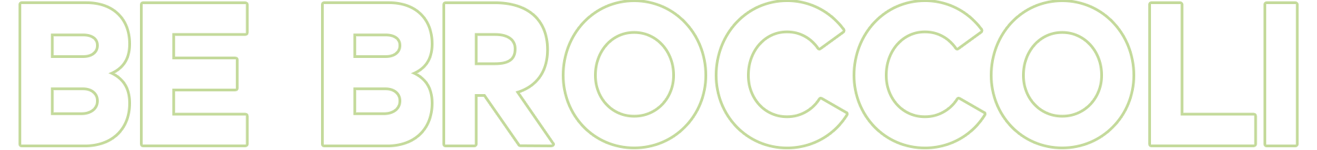 be broccoli text banner