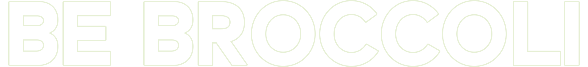 be broccoli text banner